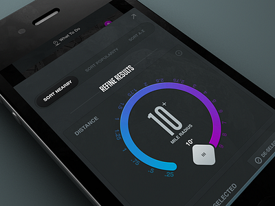 Filter UI app design interface mobile rally interactive ui ux
