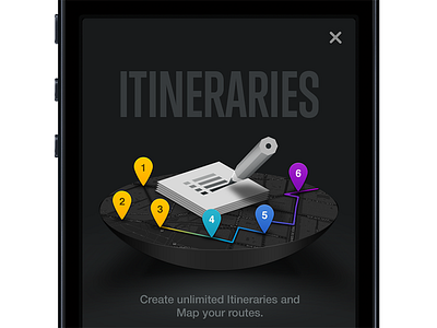 Itineraries app design interface mobile ui ux
