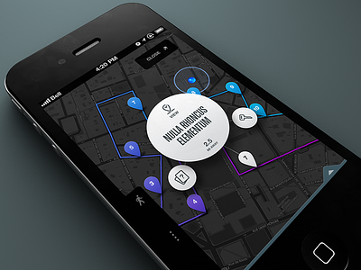 Map Pin Bubble *Tapped* app design interface mobile ui ux