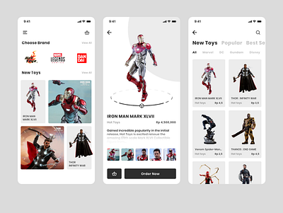 Toys Collector Apps Concept app design ios mobile app toys ui ux