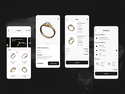 Gold mobile app app ui ux