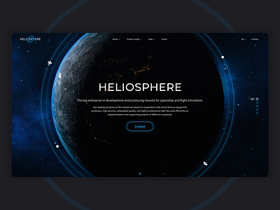 Heliosphere | Website animated gif animation cosmic cosmos design figma interactive minimal motion motion design site space technology ui ui ux ui design web design webdesign website website design