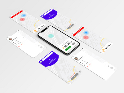 Employee Time Log mobile app mobile interaction app ui ui design