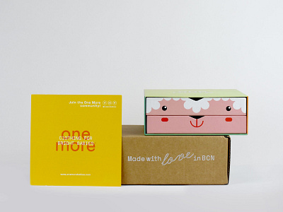 One More Babies Packaging animals box box branding clothes box fashion packaging illustration illustration box ilustración kawaii kawaii box kids packaging logo packaging typography