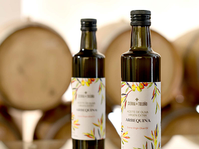 Aove Sierra de Toloño illustration label label design oil packaging