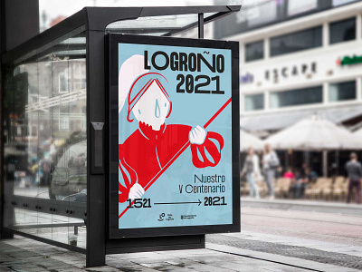Logroño 2021 bus stop graphic design illustration poster design