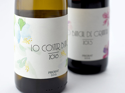 Lo Coster Blanc y Lo Bancal de Garnatxa Wines design graphic design illustration packaging