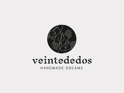 Veintededos - Proposal No. 3 branding design flat hand drawn logo logodesign logos logotype spain typography vector