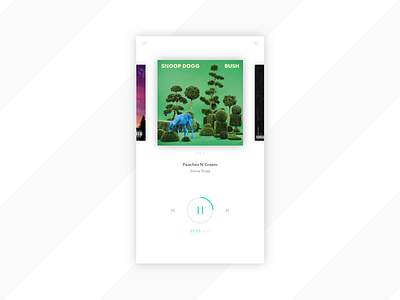 Simple Music Player app clean design ui user experience user interface ux