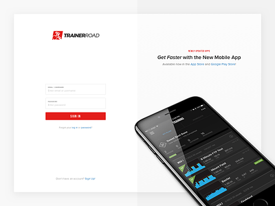 TrainerRoad Sign In Revamp