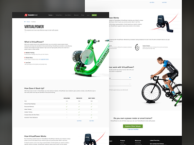 Webpage Design - VirtualPower bike branding cycling trainerroad ui web webpage website