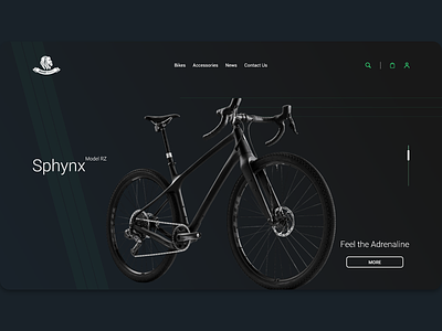 Bicycle Store Concept bike store bycicle dark design minimalist roar bikes simple simple clean interface store ui web design