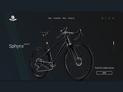 Bicycle Store Concept bike store bycicle dark design minimalist roar bikes simple simple clean interface store ui web design