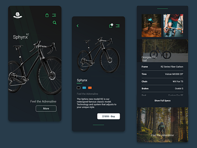 Bicycle Store Concept - Mobile Version