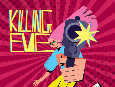 killing eve 300x design girl illustration illustration