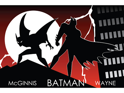 Batman Legacy Poster batman batman beyond batman the animated series cartoon comic comic art comic con dc comics fanart flat minimal wb