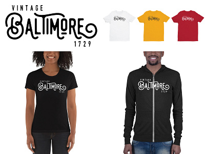 Baltimore Vintage Logo baltimore shirt mockup shirtdesign tshirt typogaphy