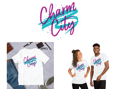 Charm City 90's Shirt Design 90s adobe illustrator baltimore tshirt design tshirt designer tshirtdesign