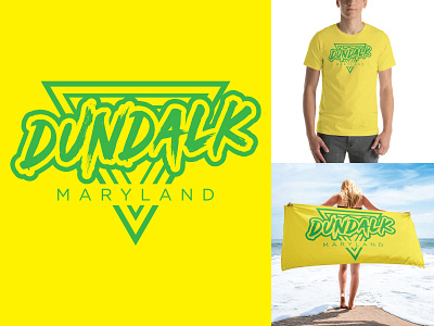 Dundalk 80's Style Shirt 80s 80s style adobe illustrator apparel design dundalk logodesign maryland shirtdesign