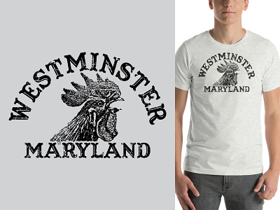 Westminster Rooster Distressed Shirt Design