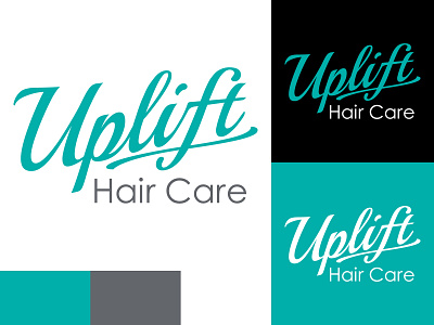 Uplift Hair Care flat design hair care identity logo design logo design branding