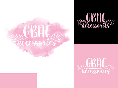 GBAE Accessories illustrator logo logo design watercolor