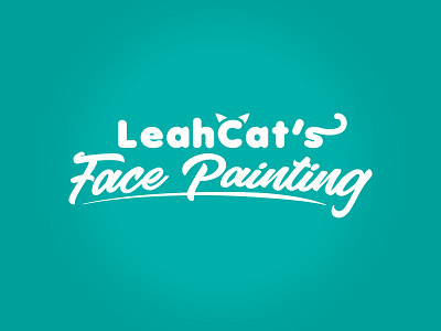 Leahcat's Face Painting Logo design flat identity lettering logo logodesign minimal type typography vector