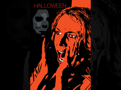 Halloween Movie Poster adobe illustrator comic con flat horror horror movie minimal movie movie poster