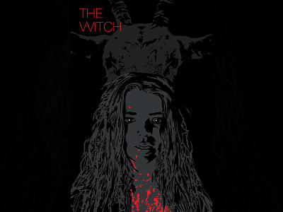 The Witch Movie Poster adobe illustrator comic con flat flat design horror horror movie illustration minimal movie poster