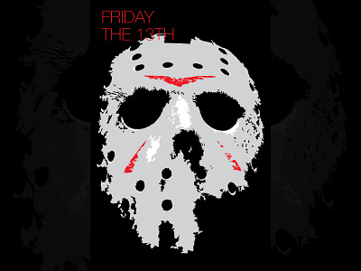 Friday The 13th Movie Poster adobe illustrator comic con flat horror horror movie illustration minimal movie poster