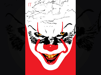 It (2019) Movie Poster adobe illustrator comic con flat horror horror movie illustration minimal movie poster