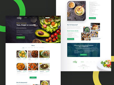Mami Gurme - Website Project branding clean design food organic restaurant ux vegan web