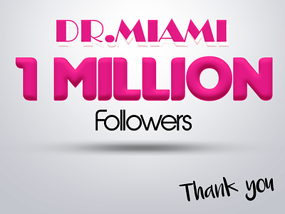 1 million followers followers miami pink socialmedia surgeos
