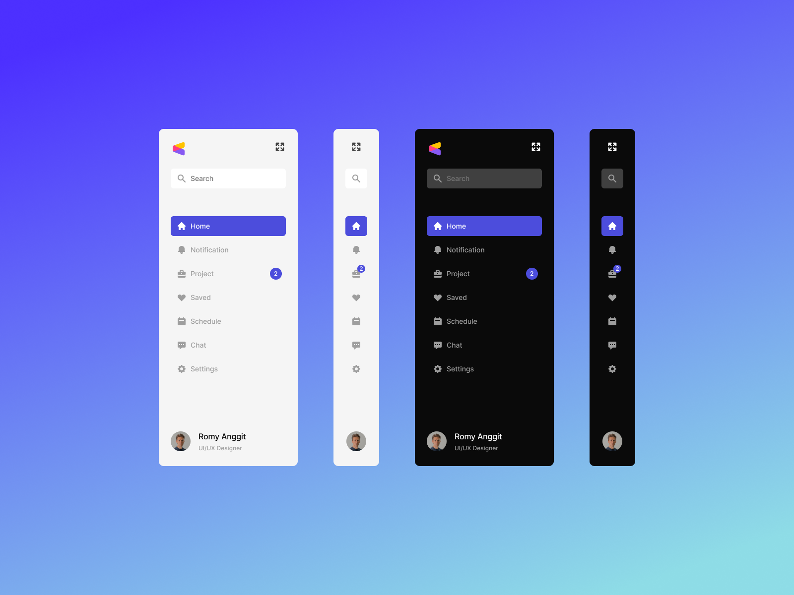 Sidebar Navigation by Romy Anggit Priambodo on Dribbble