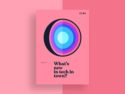 CORE Poster - what's new in tech #1 brand experience branding colorful community coral core corporate design corporate identity coworking coworking space design graphic logo poster poster art poster design print technology