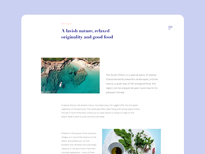 Blog Design blog blog design brand experience branding design greece light ocean retreat ui vacation webdesign