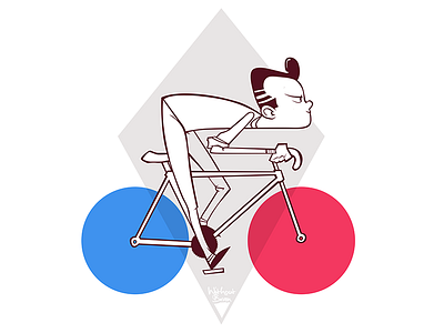 Cyclist bicycle bike cyclist design draw illustration vector withoutbrain