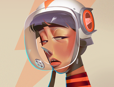spacegurl character character design digital art doodle draw illustration withoutbrain