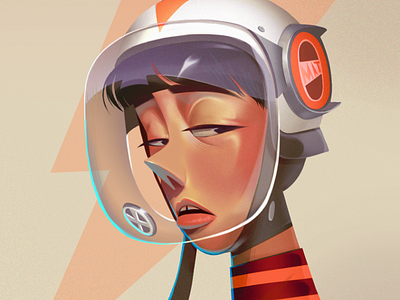 spacegurl character character design digital art doodle draw illustration withoutbrain