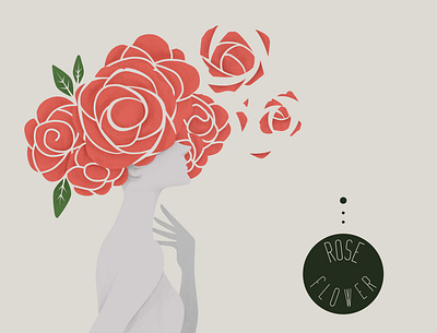 Rose women design illustration