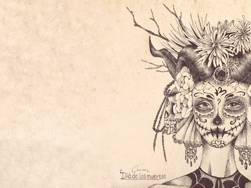 Dia de los muertos illustration design