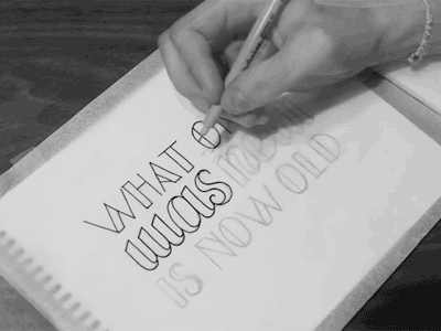 Hand Lettering Inking and Vectoring Process Video (GIF) gif hand lettering inking lettering script vectoring video