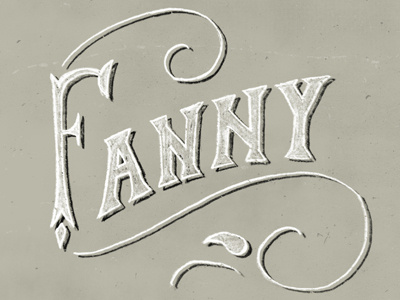 Fanny Hand Lettering hand drawn hand lettering lettering pencil sketch
