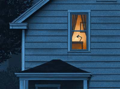 Night Shifts blue grunge illustration moegly night nighttime screen print