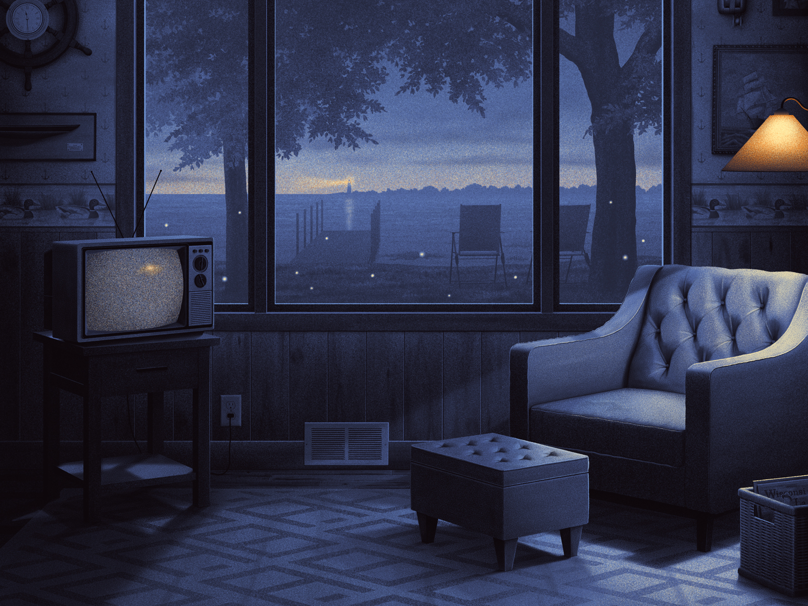 Anime background material-living room - Stock Illustration [100923233] -  PIXTA