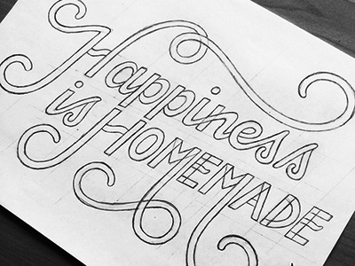 Happiness is Homemade hand lettering lettering type typography