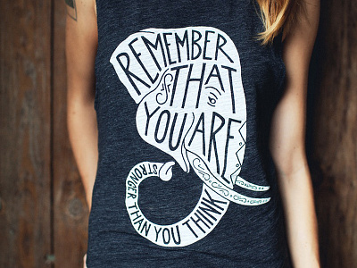 Elephant Tank Top apparel elephant hand lettering lettering screen print shirt tank top