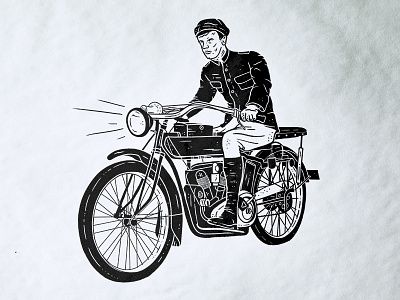 Motorcycle Gig Poster bike drawing gig poster illustration ink motorcycle poster retro sketch vintage
