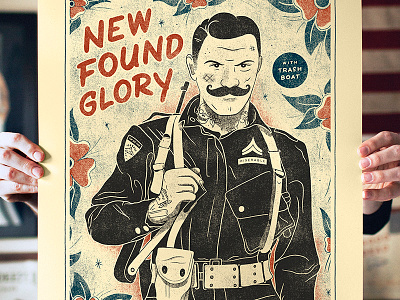 New Found Glory Gig Poster cincinnati gig poster new found glory poster screen print soldier tour poster trash boat