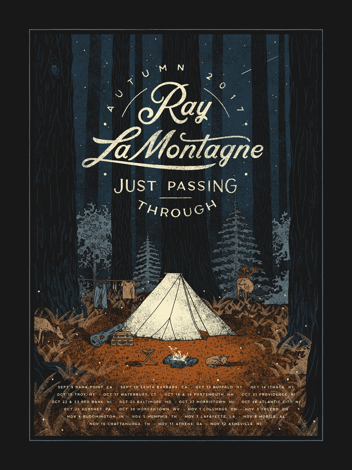 Ray LaMontagne Tour Poster by Nicholas Moegly on Dribbble